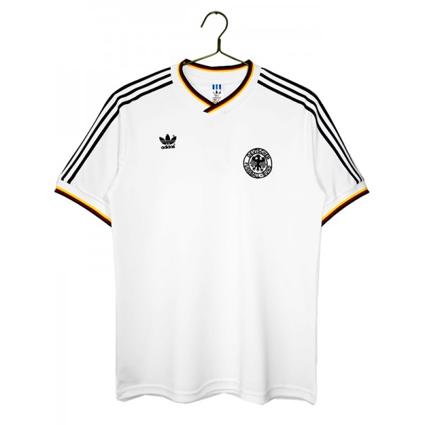 Germany maillot de football rétro à domicile uniforme de football pour hommes premier kit de vêtements de sport haut chemise 1986-1987